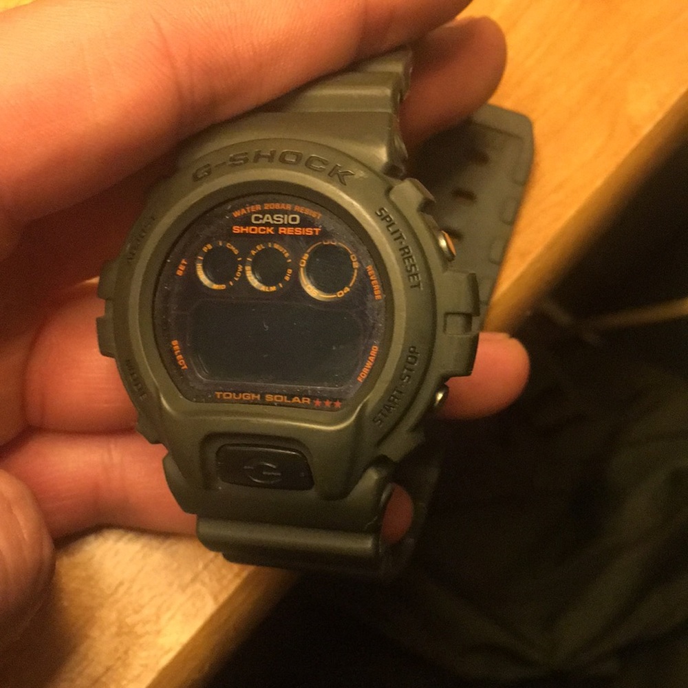 Casio g shock solar military green digital watch